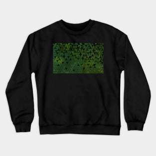 Mathematical shapes triangles and green marble Crewneck Sweatshirt